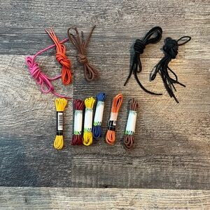 Bundle of 11 dress shoe laces